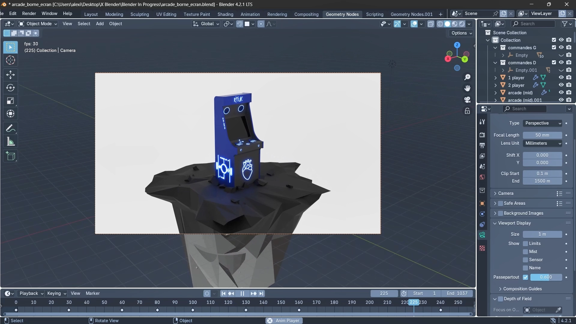 Animation 3D Borne PNL