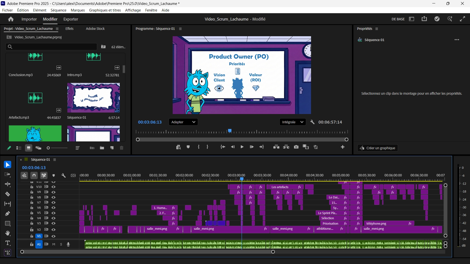 Timeline de montage final