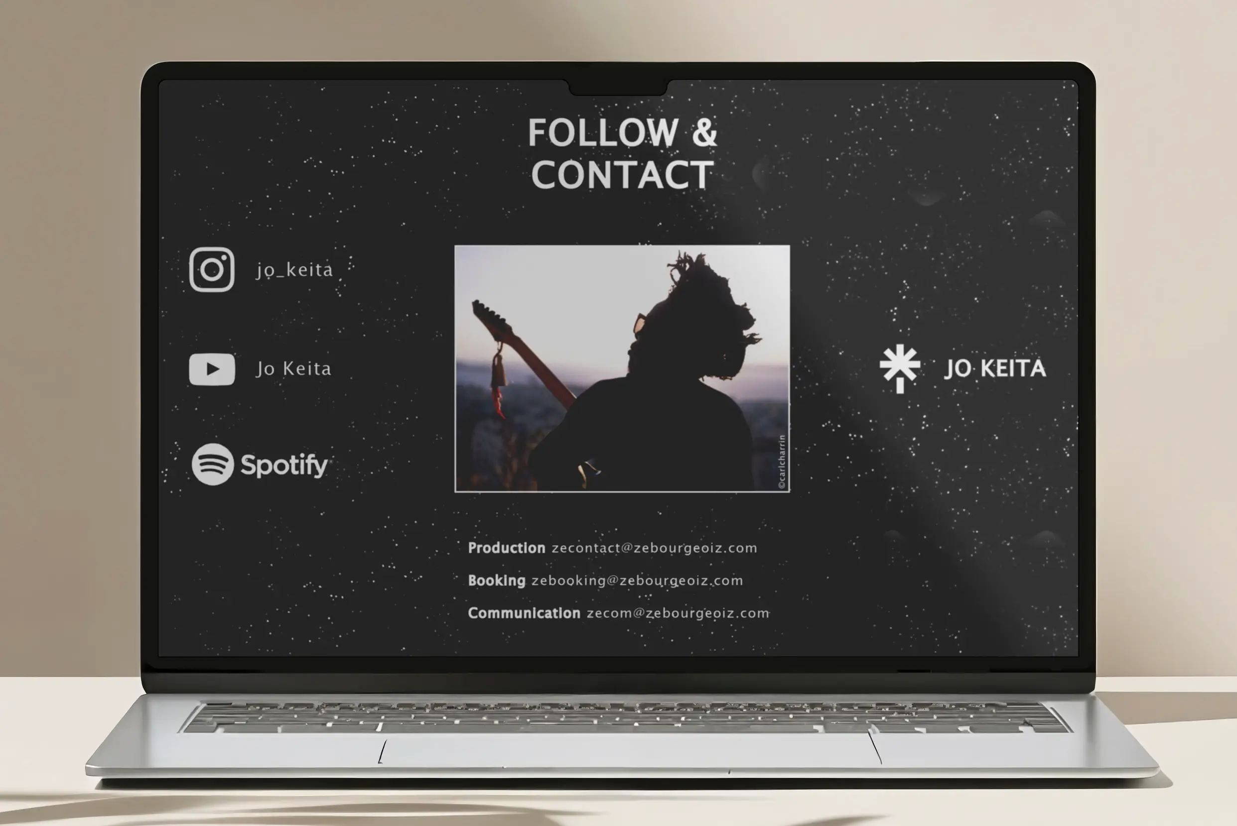 Contact réseaux artiste & suivi d'artiste