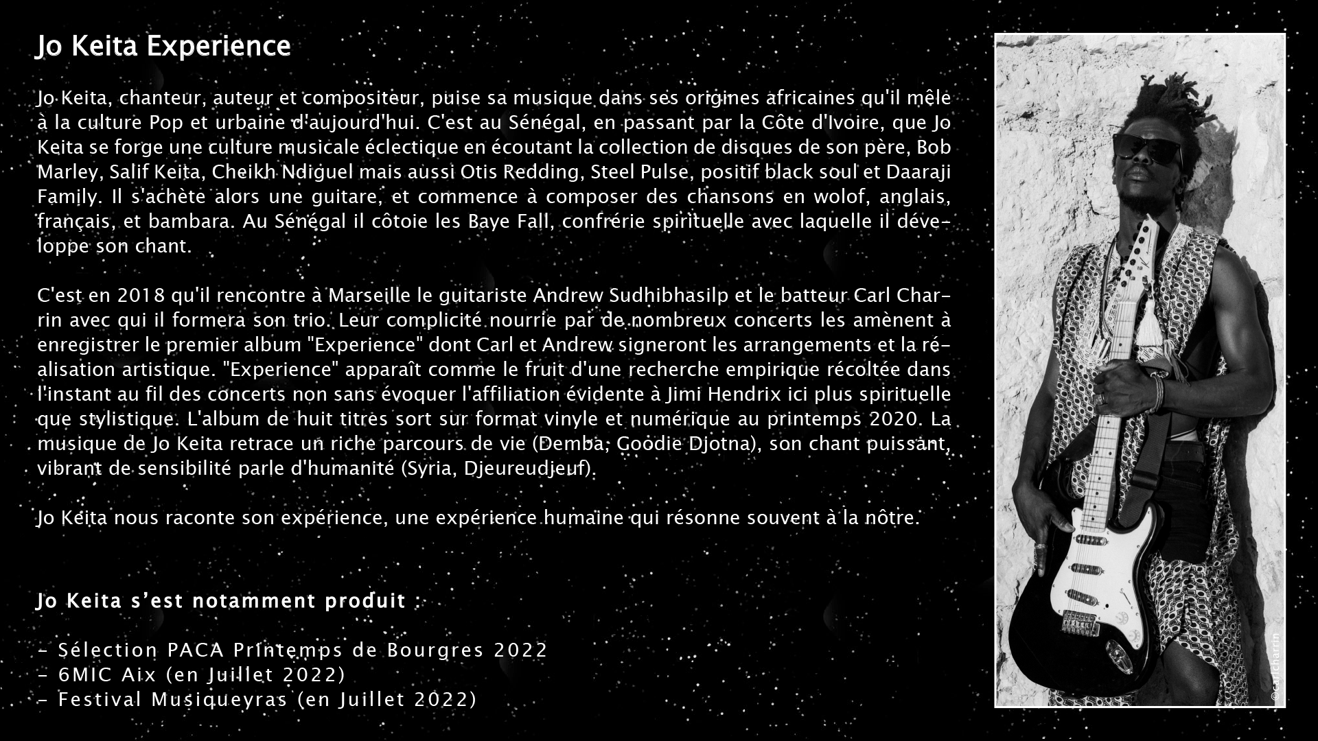 Page Bio et Expérience