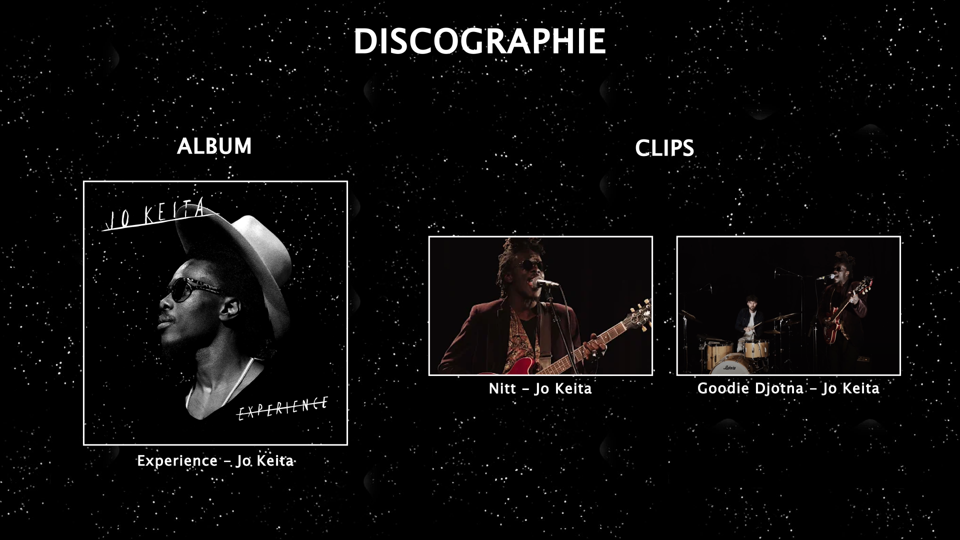 Page Discographie interactive