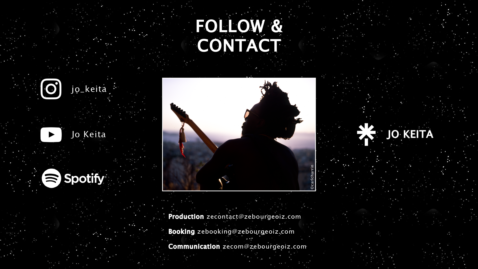 Page Booking et Contacts