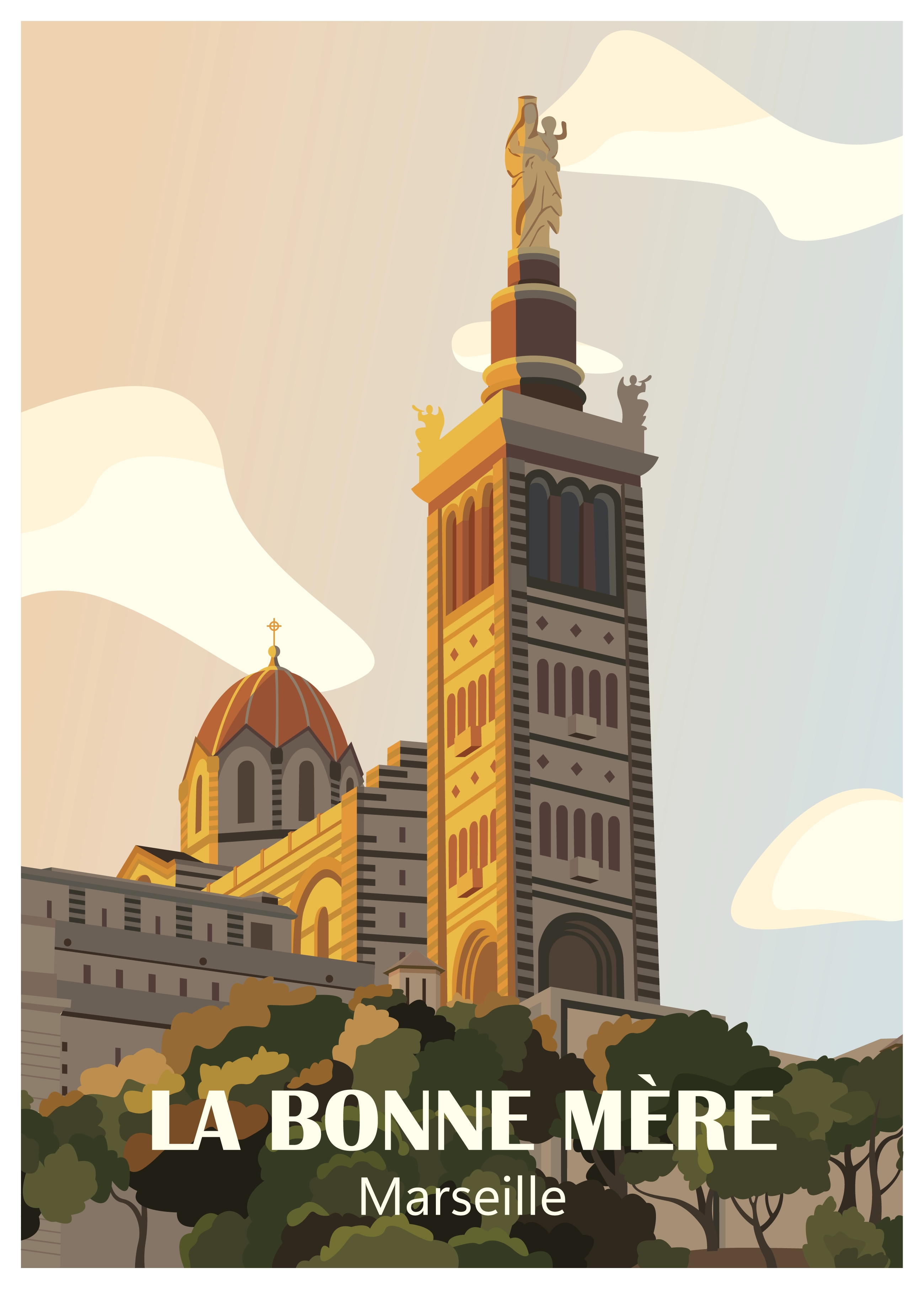 Affiche La Bonne Mère Finale - Rendu Vectoriel