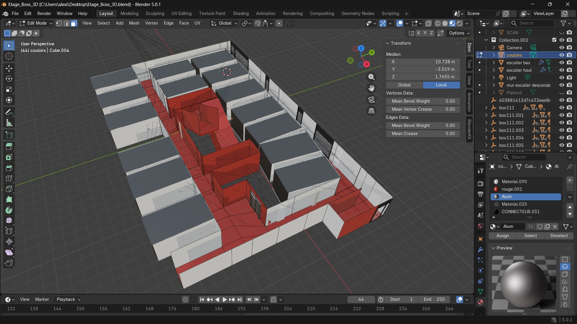 Jumeau numérique du bâtiment MMI
